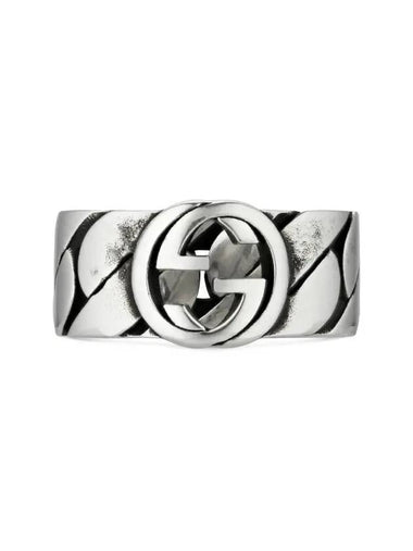 Interlocking G Ring Silver YBC661515001 - GUCCI - BALAAN 1