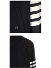 Diagonal Striped Knit Rib Blouson Bomber Jacket Navy - THOM BROWNE - BALAAN 6