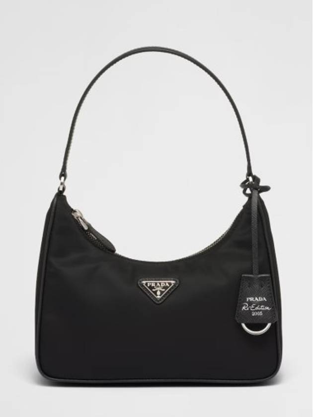 Re-Edition 2005 Saffiano Trimming Re-Nylon Shoulder Bag Black - PRADA - BALAAN 2