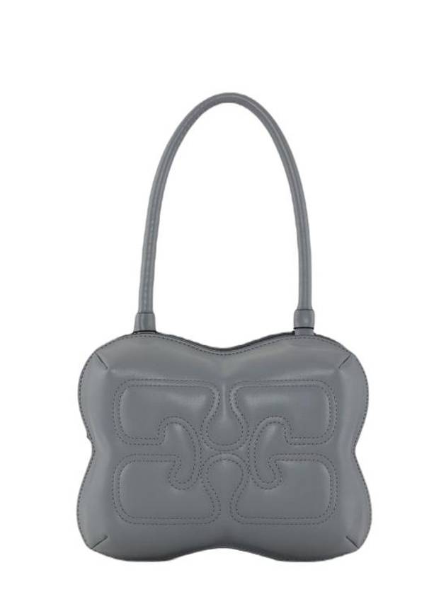 Butterfly Top Handle Shoulder Bag Grey - GANNI - BALAAN 1