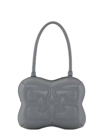 Butterfly Top Handle Shoulder Bag Grey - GANNI - BALAAN 1