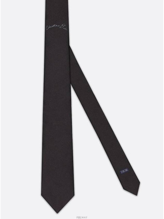 handwriting Christian Dior signature tie - DIOR - BALAAN 1