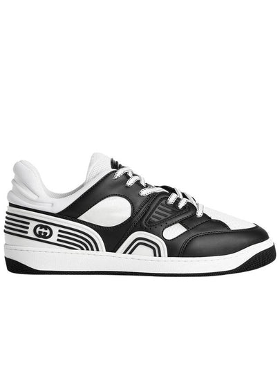 Basket Two-Tone Low Top Sneakers Black White - GUCCI - BALAAN 2