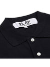 Men s Black Heart Waffen Polo Shirt AZ P1T066 051 - COMME DES GARCONS - BALAAN 5