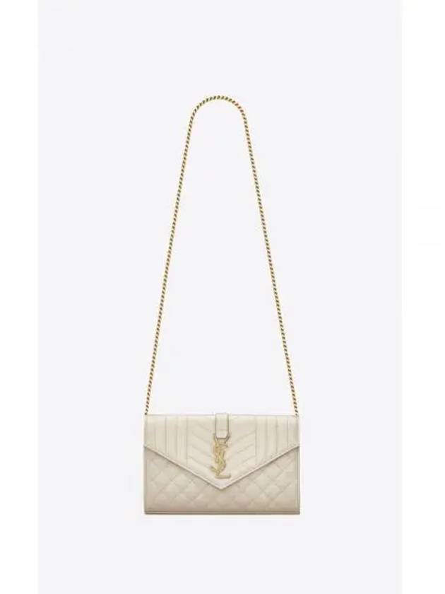 Cassandre Monogram Chain Cross Bag Beige - SAINT LAURENT - BALAAN 2