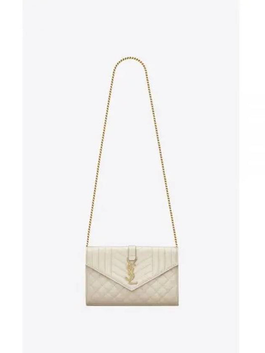 Cassandre Monogram Chain Cross Bag Beige - SAINT LAURENT - BALAAN 2