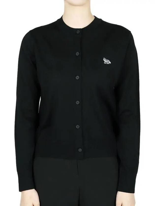 Baby Fox Patch Regular Cardigan Black - MAISON KITSUNE - BALAAN 3