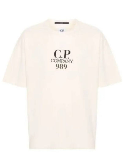 20/1 Jersey Boxy Logo Short Sleeve T-Shirt White - CP COMPANY - BALAAN 2