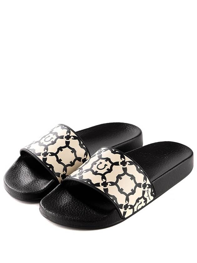 Salvatore Women's Groovy Slippers Black - SALVATORE FERRAGAMO - BALAAN.