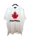 Men's Smiling Leaf Short Sleeve T-Shirt White - DSQUARED2 - BALAAN 2