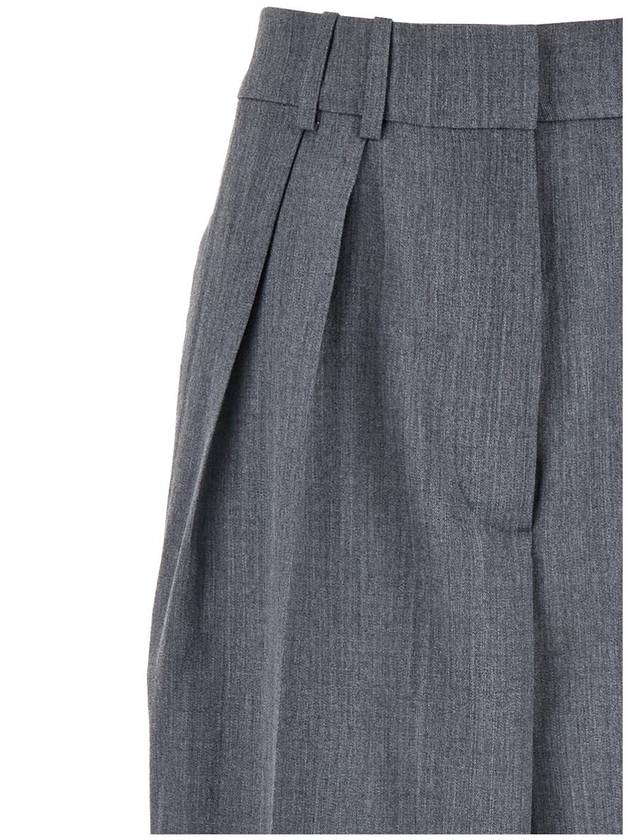 Wide Leg Double Pleated Trousers - ROHE - BALAAN 3