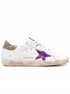 Leopard Tab Superstar Low Top Sneakers White - GOLDEN GOOSE - BALAAN 2