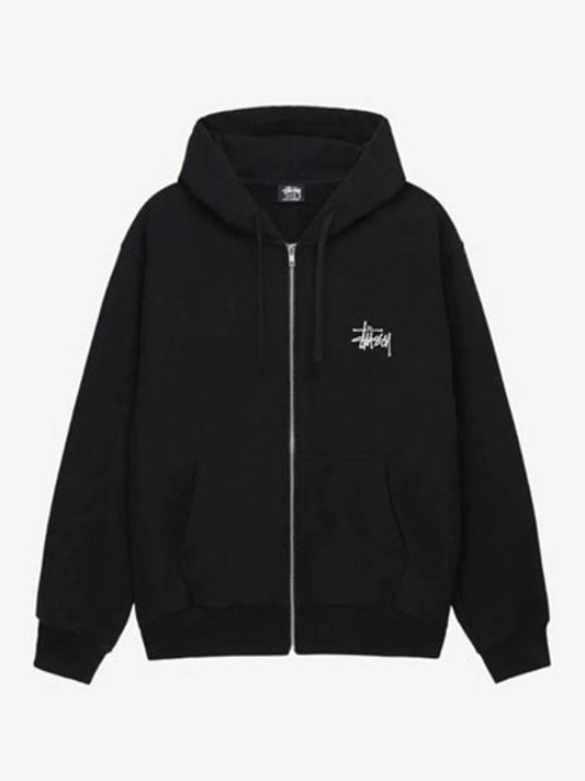 Basic Hooded Zip Up Black - STUSSY - BALAAN 2