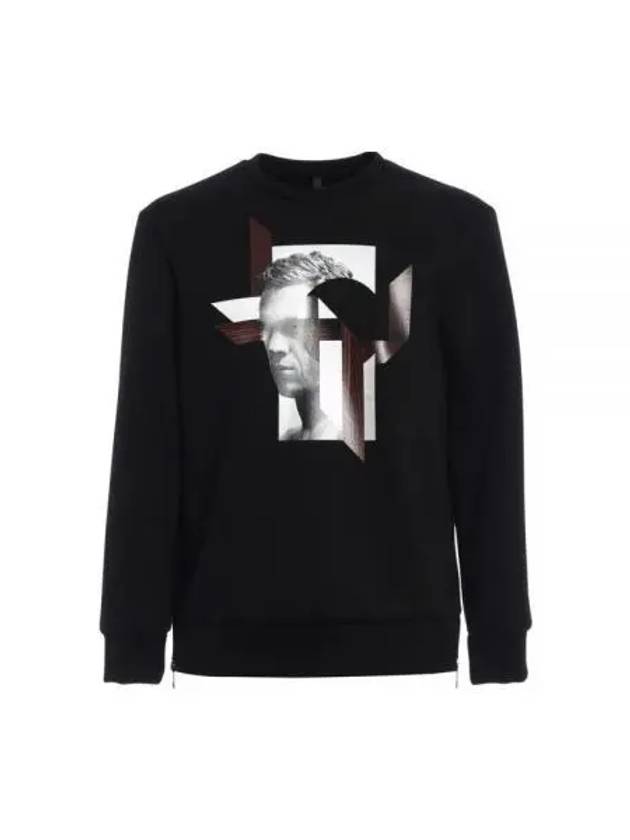 Steve Mcqueen Print Neoprene Sweatshirt Black - NEIL BARRETT - BALAAN 2