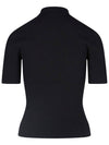 Reedition Knit Short Sleeve Turtle Neck Black - COURREGES - BALAAN 7