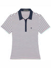 Women s Perforated Striped Polo Short Sleeve T Shirt G4LS23K504 SNO - G/FORE - BALAAN 1