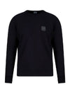 Logo Patch Crew Neck Sweatshirt Black - CP COMPANY - BALAAN 2