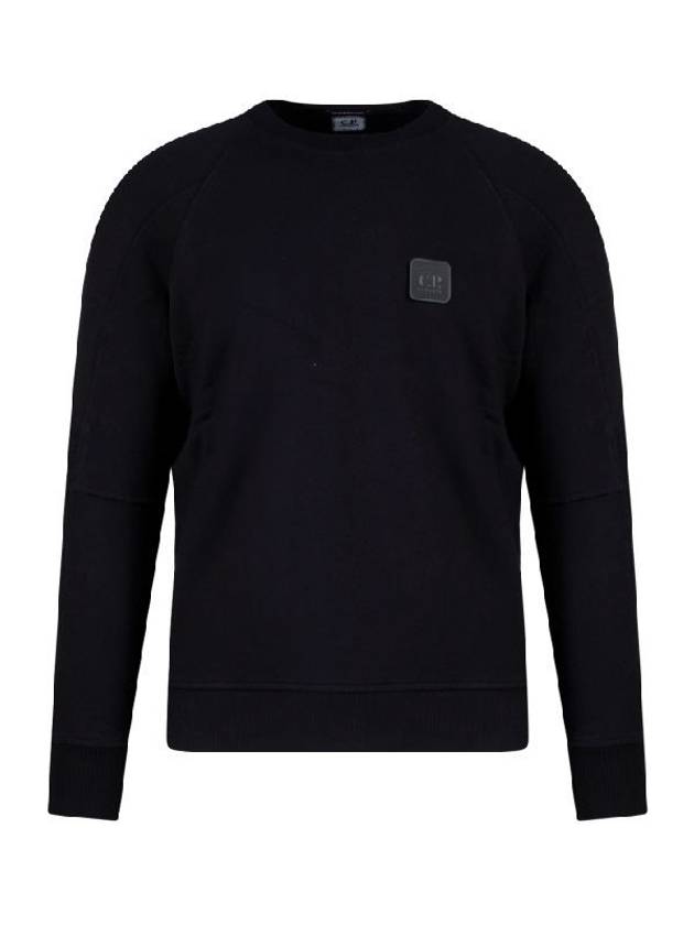 Logo Patch Crew Neck Sweatshirt Black - CP COMPANY - BALAAN 2