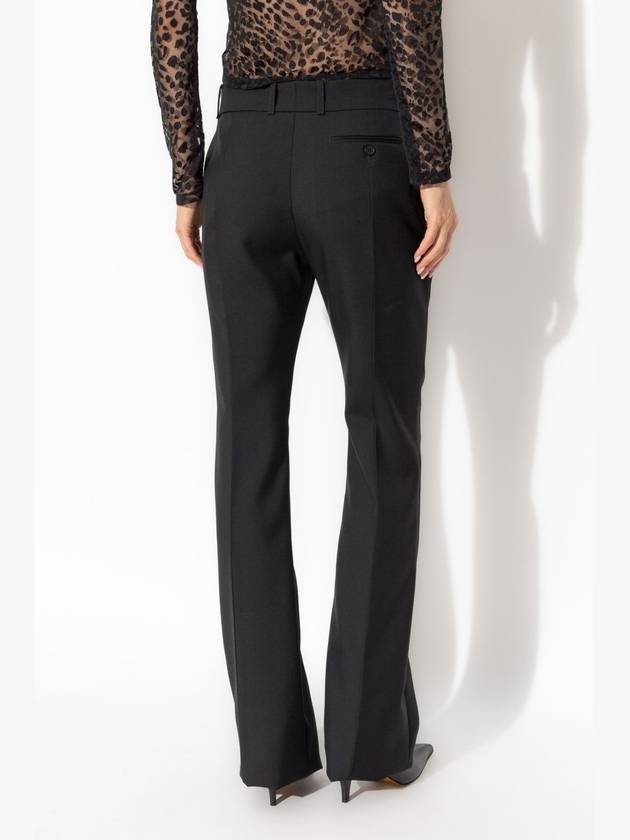 Alexander McQueen Creased Trousers, Women's, Black - ALEXANDER MCQUEEN - BALAAN 4