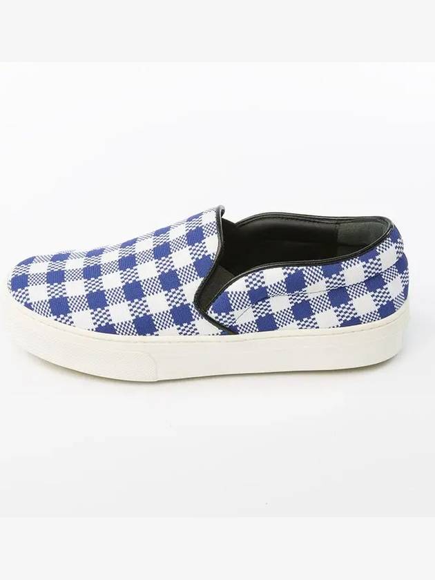 Women s Blue Check Slip ons 313652GSKD - CELINE - BALAAN 2