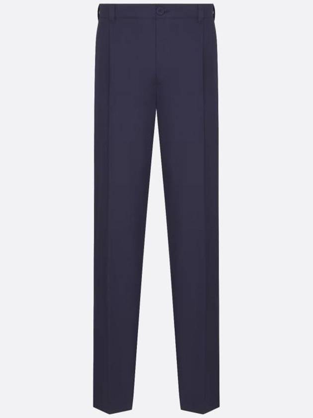 Cotton Silk Slacks Navy - DIOR - BALAAN 2