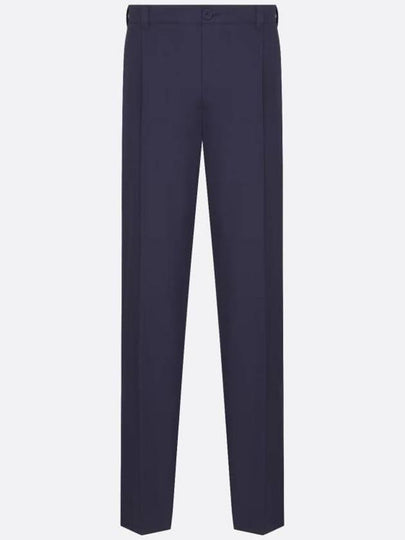 Cotton Silk Slacks Navy - DIOR - BALAAN 2