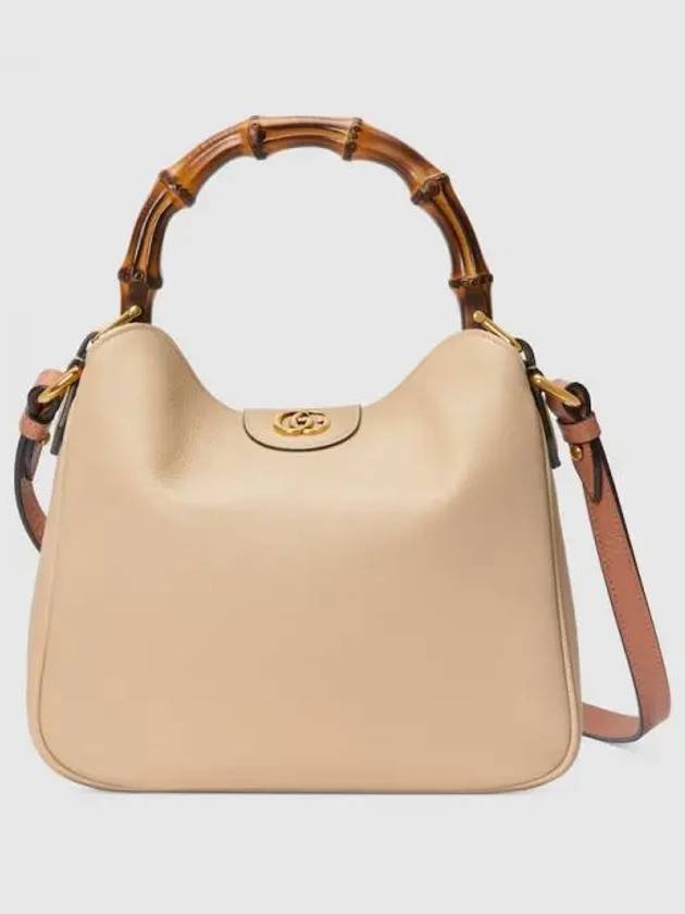 Diana Small Leather Tote Shoulder Bag Light Beige - GUCCI - BALAAN 2