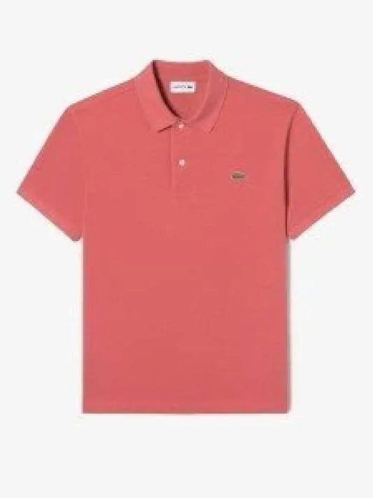 Men s French Regular Fit Basic Short Sleeve Polo Indigo Pink - LACOSTE - BALAAN 1