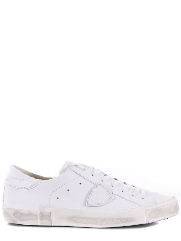 PLSX White Tab Canvas Low Top Sneakers - PHILIPPE MODEL - BALAAN 2