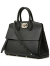 Studio Small Tote Bag Black - SALVATORE FERRAGAMO - BALAAN 3