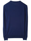 Men's Round Neck Wool Knit Top Blue - KITON - BALAAN.