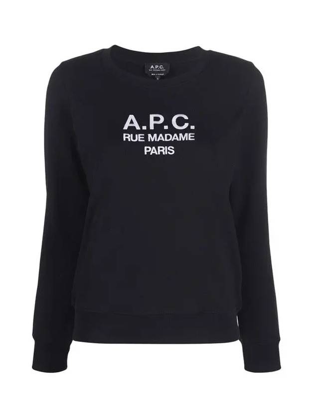 Women's Tina Logo Sweat Sweatshirt Black - A.P.C. - BALAAN 3