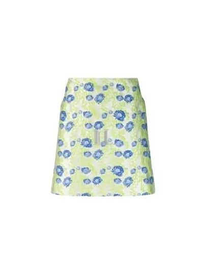 Women's 3D Jacquard Mini A-Line Skirt Oyster Grey - GANNI - BALAAN 2