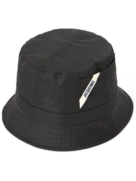 Le Bob Ovalie Nylon Bucket Hat Black - JACQUEMUS - BALAAN 2