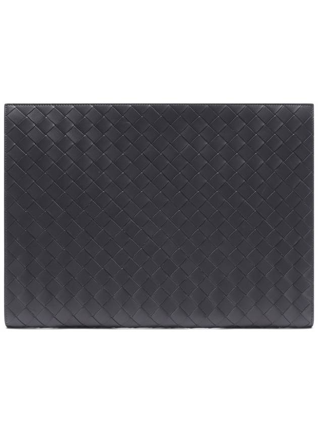 Intrecciato Document Clutch Bag Grey - BOTTEGA VENETA - BALAAN 5