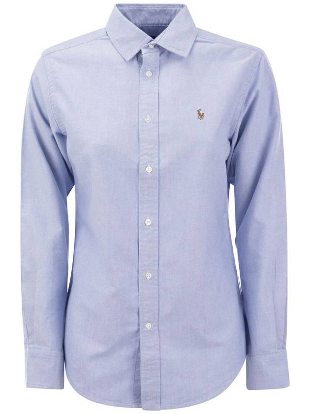 Pony Classic Fit Long Sleeve Shirt Blue - POLO RALPH LAUREN - BALAAN 2