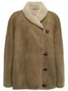 Women's Abenila Shearling Duffle Coat Khaki - ISABEL MARANT - BALAAN 2