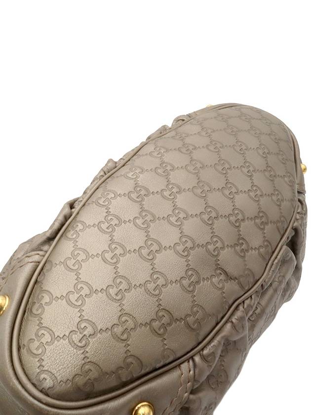 Gray GG logo jacquard leather gold plated Jackie shoulder bag - GUCCI - BALAAN 3