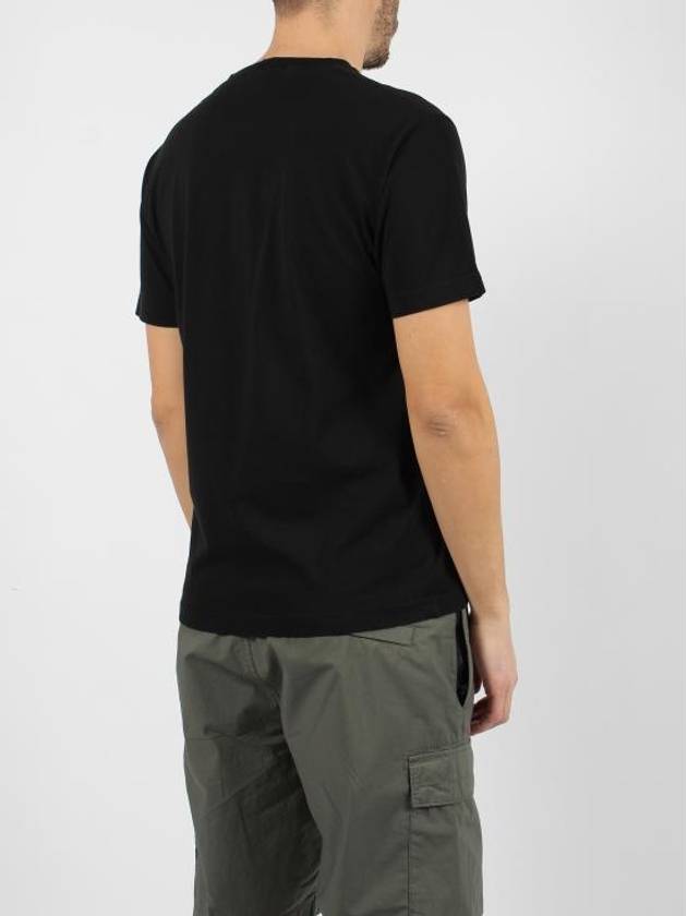 Garment Dyed Institutional One Print Cotton Jersey Short Sleeve T Shirt Black - STONE ISLAND - BALAAN 5