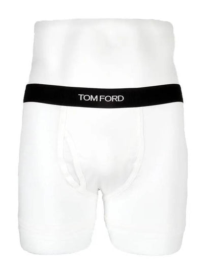 Logo Plain Cotton Briefs White - TOM FORD - BALAAN 2