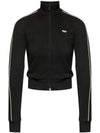 F-Jamila-Piping-D Track Jacket Black - DIESEL - BALAAN 1