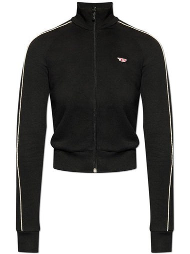 F-Jamila-Piping-D Track Jacket Black - DIESEL - BALAAN 1