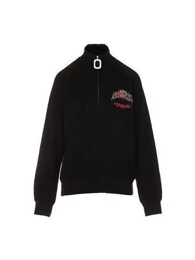 CARRIE Half Zip Up Sweatshirt Black JW0063 PG1093 - JW ANDERSON - BALAAN 1