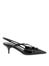 Buckles Patent Leather Slingback Heels Black - MIU MIU - BALAAN 2