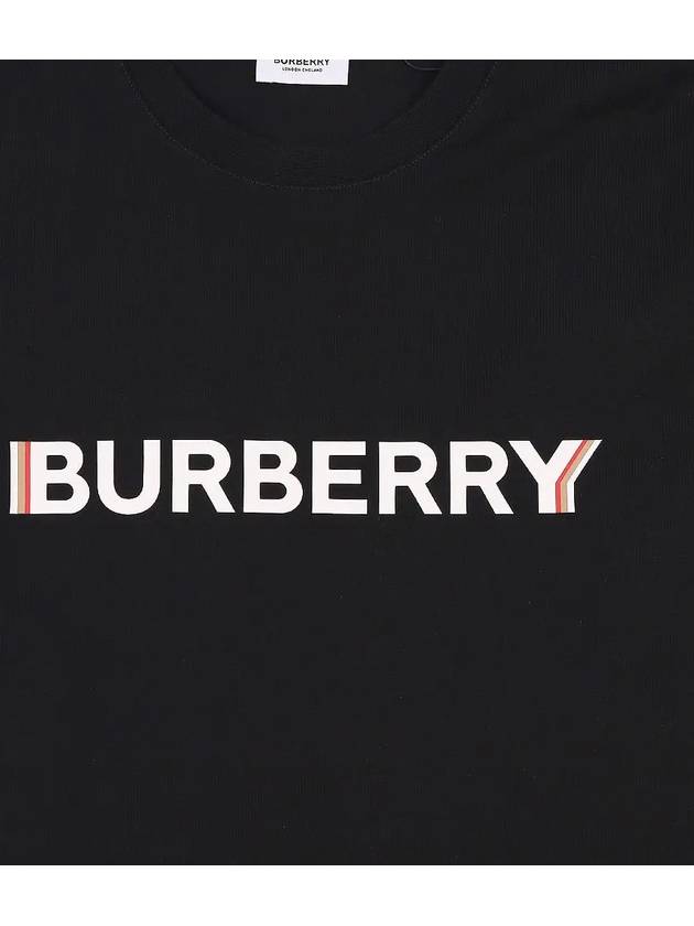 Logo Printed Short Sleeve T-shirt Black - BURBERRY - BALAAN 6