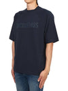 Le Typo Cotton Short Sleeve T-shirt Navy - JACQUEMUS - BALAAN 5