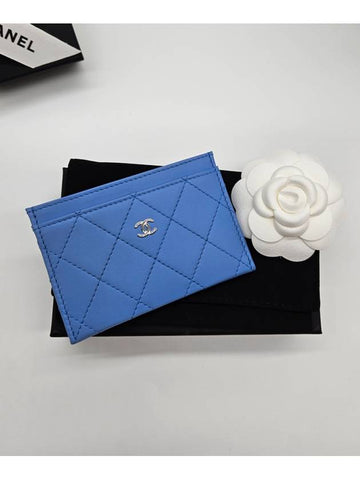 24P card wallet holder calfskin blue silver plate AP3818 - CHANEL - BALAAN 1