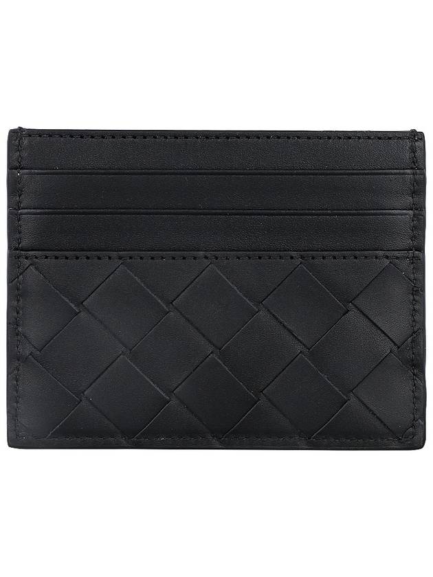 Intrecciato Leather Card Wallet Black - BOTTEGA VENETA - BALAAN 4