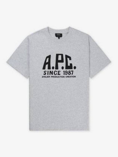 Print Label Short Sleeve T-Shirt Grey - A.P.C. - BALAAN 2