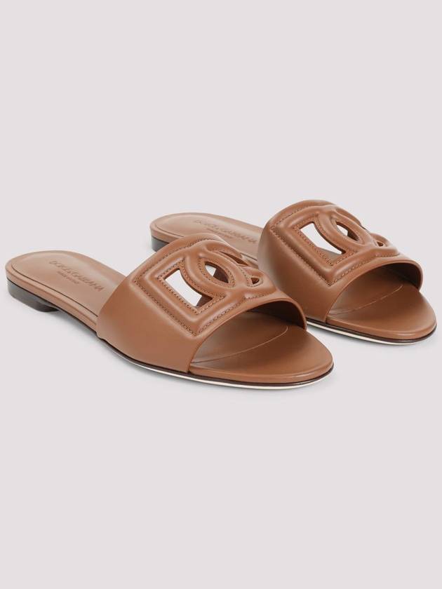 DG Millennial Logo Mule Sandals Brown - DOLCE&GABBANA - BALAAN 4